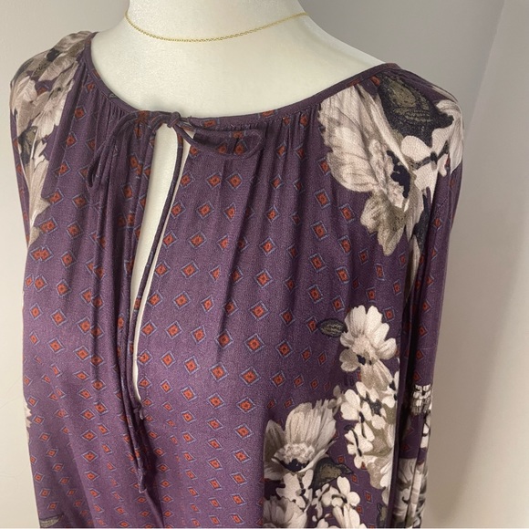 NWT Free People Sunset Boulevard Floral Romper Oversized Small Purple/White - Picture 4 of 12